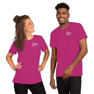 Jesus Infinity T-Shirt ShellMiddy Jesus Infinity T-Shirt Shirts & Tops Jesus Infinity T-Shirt Pink unisex-staple-t-shirt-berry-front-624371dc60821 unisex-staple-t-shirt-berry-front-624371dc60821-8
