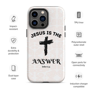 Jesus Is The Answer Tough Case for iPhone® ShellMiddy Jesus Is The Answer Tough Case for iPhone® Mobile Phone Case tough-case-for-iphone-matte-iphone-14-pro-max-front-65050e118564e tough-case-for-iphone-matte-iphone-14-pro-max-front-65050e118564e-2