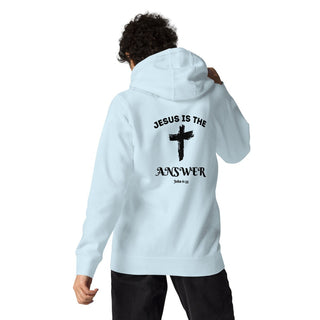Jesus Is The Answer Unisex Hoodie ShellMiddy Jesus Is The Answer Unisex Hoodie Coats & Jackets unisex-premium-hoodie-sky-blue-back-65051250d5c80 unisex-premium-hoodie-sky-blue-back-65051250d5c80-8