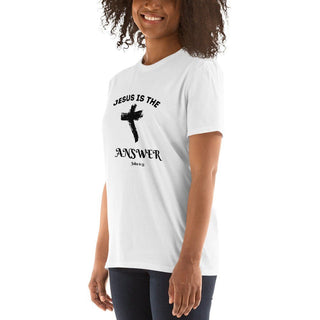 Jesus is the Answer T-Shirt ShellMiddy Jesus is the Answer T-Shirt Shirts & Tops unisex-basic-softstyle-t-shirt-white-left-front-65050ef443b83 unisex-basic-softstyle-t-shirt-white-left-front-65050ef443b83-9
