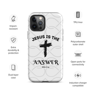 Jesus is the Answer Tough Case for iPhone® ShellMiddy Jesus is the Answer Tough Case for iPhone® Mobile Phone Case tough-case-for-iphone-glossy-iphone-12-pro-front-65050d6bd9a44 tough-case-for-iphone-glossy-iphone-12-pro-front-65050d6bd9a44-7