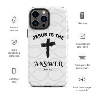 Jesus is the Answer Tough Case for iPhone® ShellMiddy Jesus is the Answer Tough Case for iPhone® Mobile Phone Case tough-case-for-iphone-matte-iphone-13-pro-max-front-65050d6bd9d63 tough-case-for-iphone-matte-iphone-13-pro-max-front-65050d6bd9d63-8