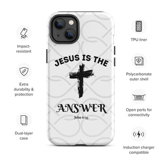 Jesus is the Answer Tough Case for iPhone® ShellMiddy Jesus is the Answer Tough Case for iPhone® Mobile Phone Case tough-case-for-iphone-glossy-iphone-14-plus-front-65050d6bd9e32 tough-case-for-iphone-glossy-iphone-14-plus-front-65050d6bd9e32-8
