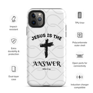 Jesus is the Answer Tough Case for iPhone® ShellMiddy Jesus is the Answer Tough Case for iPhone® Mobile Phone Case tough-case-for-iphone-glossy-iphone-11-pro-max-front-65050d6bd9891 tough-case-for-iphone-glossy-iphone-11-pro-max-front-65050d6bd9891-3