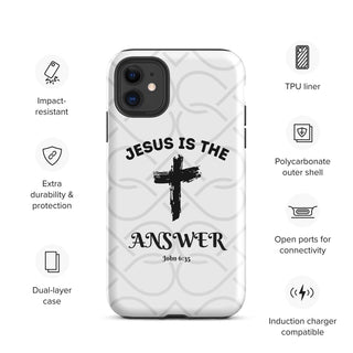 Jesus is the Answer Tough Case for iPhone® ShellMiddy Jesus is the Answer Tough Case for iPhone® Mobile Phone Case tough-case-for-iphone-glossy-iphone-11-front-65050d6bd8bf8 tough-case-for-iphone-glossy-iphone-11-front-65050d6bd8bf8-3