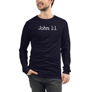 John 1:1 T-Shirt ShellMiddy John 1:1 T-Shirt Shirts & Tops unisex-long-sleeve-tee-navy-front-624376a49f1a2 unisex-long-sleeve-tee-navy-front-624376a49f1a2-0