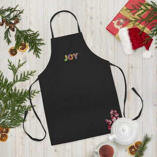 Joy Embroidered Apron ShellMiddy Joy Embroidered Apron Aprons Joy Embroidered Apron Christmas Gift embroidered-apron-black-front-632a29e65be1d embroidered-apron-black-front-632a29e65be1d-6