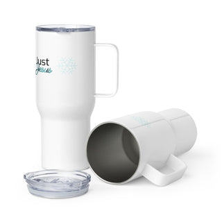 Just Jesus Travel Mug with handle ShellMiddy Just Jesus Travel Mug with handle Mug travel-mug-with-a-handle-white-25-oz-front-64fe87130b425 travel-mug-with-a-handle-white-25-oz-front-64fe87130b425-9