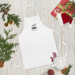 Nativity Christmas Embroidered Apron ShellMiddy Nativity Christmas Embroidered Apron Aprons embroidered-apron-white-front-632a2c6d69967 embroidered-apron-white-front-632a2c6d69967-8