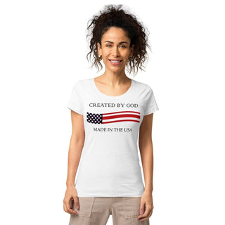 Organic Created & Made USA Flag T-shirt ShellMiddy Organic Created & Made USA Flag T-shirt Shirts & Tops womens-basic-organic-t-shirt-white-front-6311807c2643e womens-basic-organic-t-shirt-white-front-6311807c2643e-8