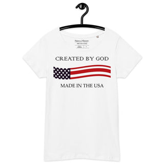 Organic Created & Made USA Flag T-shirt ShellMiddy Organic Created & Made USA Flag T-shirt Shirts & Tops womens-basic-organic-t-shirt-white-front-6311807c2becb womens-basic-organic-t-shirt-white-front-6311807c2becb-4