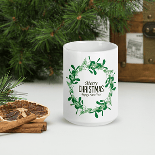 Pine Wreath Christmas Mug ShellMiddy Pine Wreath Christmas Mug Mug White Glossy Christmas Mug white-glossy-mug-15oz-front-view-6340db888479f white-glossy-mug-15oz-front-view-6340db888479f-3