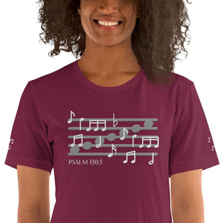 Psalm 150 Musical Notes T-shirt ShellMiddy Psalm 150 Musical Notes T-shirt Shirts & Tops unisex-staple-t-shirt-maroon-zoomed-in-6363f36a016f8 unisex-staple-t-shirt-maroon-zoomed-in-6363f36a016f8-4