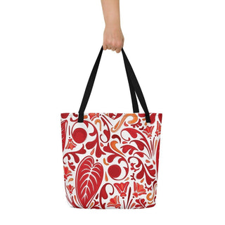 Red Floral All-Over Print Large Tote Bag ShellMiddy Red Floral All-Over Print Large Tote Bag Bag all-over-print-large-tote-bag-w-pocket-black-front-6438c4a98b9a9 all-over-print-large-tote-bag-w-pocket-black-front-6438c4a98b9a9-6