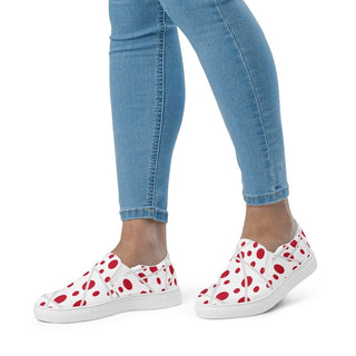 Red Polka Dot Slip-on Canvas Shoes ShellMiddy Red Polka Dot Slip-on Canvas Shoes Shoes Red Polka Dot Slip-on Canvas Shoes Comfortable womens-slip-on-canvas-shoes-white-front-62ba296a7a53e womens-slip-on-canvas-shoes-white-front-62ba296a7a53e-4