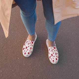 Red Polka Dot Slip-on Canvas Shoes ShellMiddy Red Polka Dot Slip-on Canvas Shoes Shoes Red Polka Dot Slip-on Canvas Shoes Women womens-slip-on-canvas-shoes-white-front-62ba296a7a61d womens-slip-on-canvas-shoes-white-front-62ba296a7a61d-5