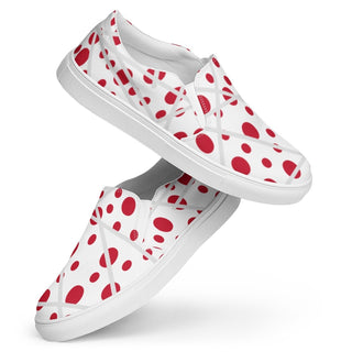 Red Polka Dot Slip-on Canvas Shoes ShellMiddy Red Polka Dot Slip-on Canvas Shoes Shoes Red Polka Dot Slip-on Canvas Shoes womens-slip-on-canvas-shoes-white-front-62ba296a7a6cb womens-slip-on-canvas-shoes-white-front-62ba296a7a6cb-5