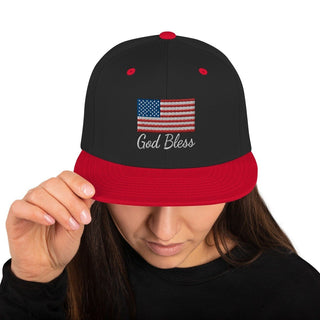 USA Flag Patriotic Snapback Hat ShellMiddy USA Flag Patriotic Snapback Hat Hat classic-snapback-black-red-front-6493b1b021e02 classic-snapback-black-red-front-6493b1b021e02-8