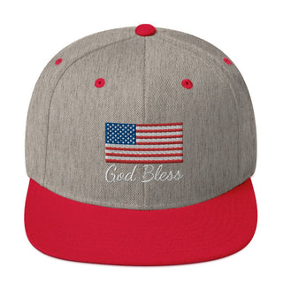 USA Flag Patriotic Snapback Hat ShellMiddy USA Flag Patriotic Snapback Hat Hat classic-snapback-heather-grey-red-front-6493b9d20e101 classic-snapback-heather-grey-red-front-6493b9d20e101-1