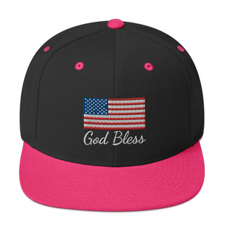 USA Flag Patriotic Snapback Hat ShellMiddy USA Flag Patriotic Snapback Hat Hat classic-snapback-black-neon-pink-front-6493b9d20d9ab classic-snapback-black-neon-pink-front-6493b9d20d9ab-7