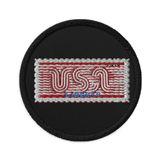 USA Liberty Stamp Patch ShellMiddy USA Liberty Stamp Patch Appliques & Patches USA Liberty Stamp Patch Black Base embroidered-patches-black-front-62ba4fc30f26c embroidered-patches-black-front-62ba4fc30f26c-9